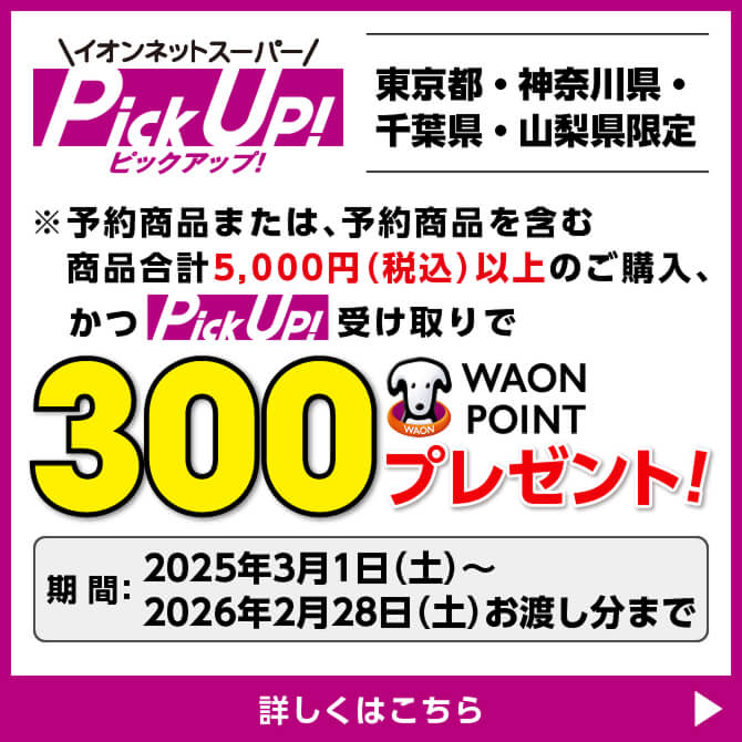 300 WAON POINTプレゼント