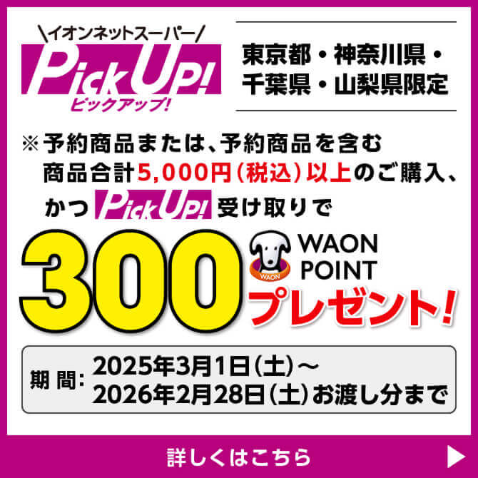 300 WAON POINTプレゼント